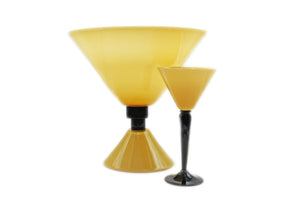 Calice giallo e nero - coppa martini