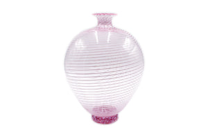 Vaso filigrana rosa e bianco