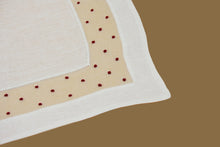 Carica l&#39;immagine nel visualizzatore di Gallery, Set-di-2 tovagliette e tovaglioli - pois - crema/rosso
