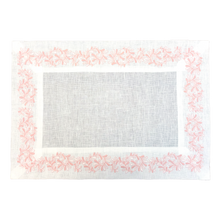 Carica l&#39;immagine nel visualizzatore di Gallery, Set-di-2 tovagliette e tovaglioli Foglia di menta rosa
