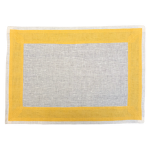 Load image into Gallery viewer, Set-of-2 placemats and napkins New Elba yellow
