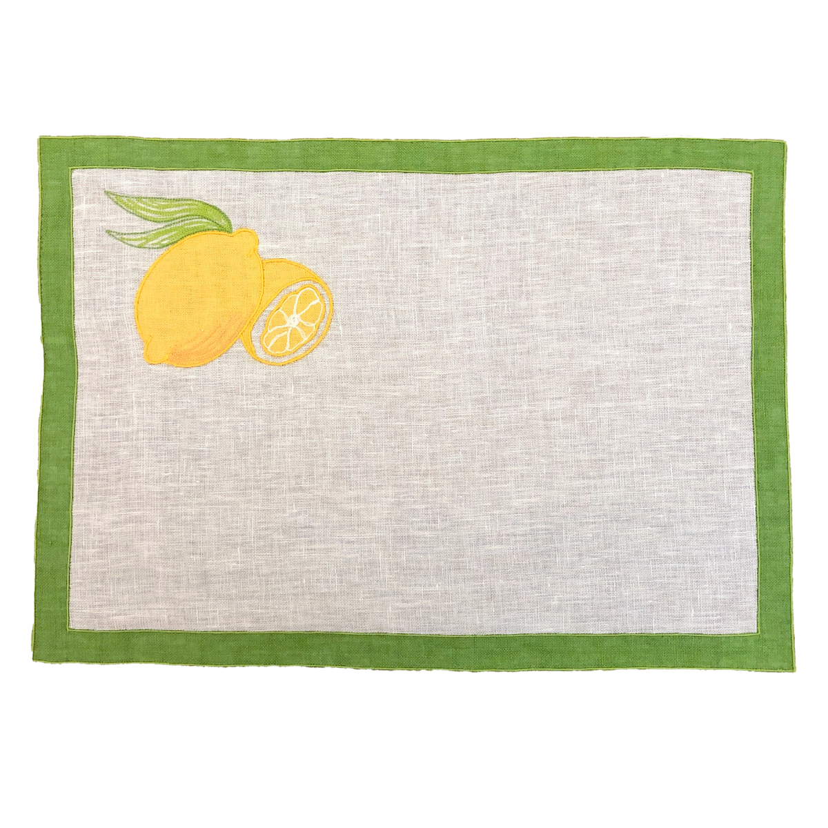 Set di 2 tovagliette e tovaglioli zagare limoni