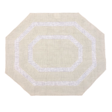 Load image into Gallery viewer, Set-of-2 placemats and napkins Octagonal beige
