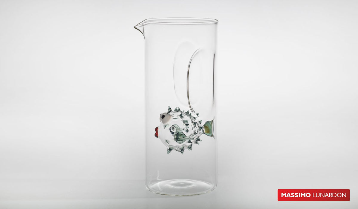 Pufferfish caraffa teal by Massimo Lunardon