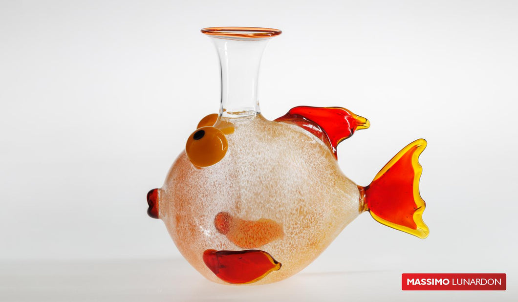 Goldfish decanter by Massimo Lunardon