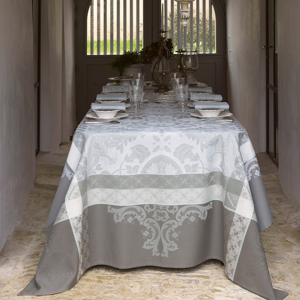 Tovaglia Azulejos Ciment - Le Jacquard Français