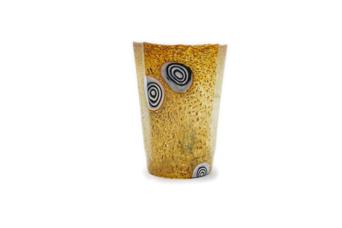 Bicchiere ottagonale con murrina