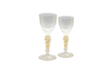 Load image into Gallery viewer, Set of 2 glasses - Micro goblet with gold
