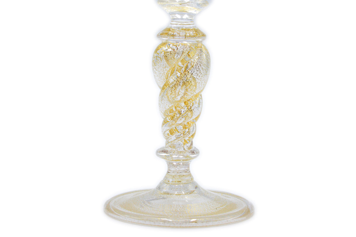 Set di 2 calici micro con dettagli in oro