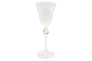 Crystal chalice - white reticello - nives