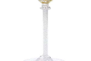 Crystal chalice - white reticello - nives