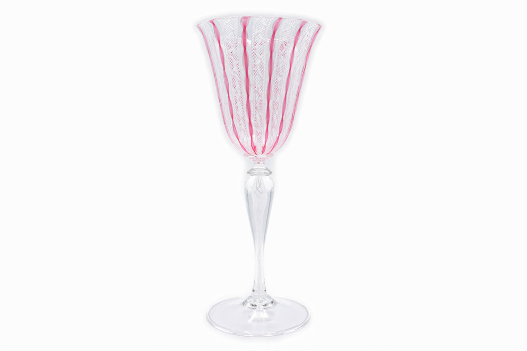 White and pink zanfirico chalice - nives