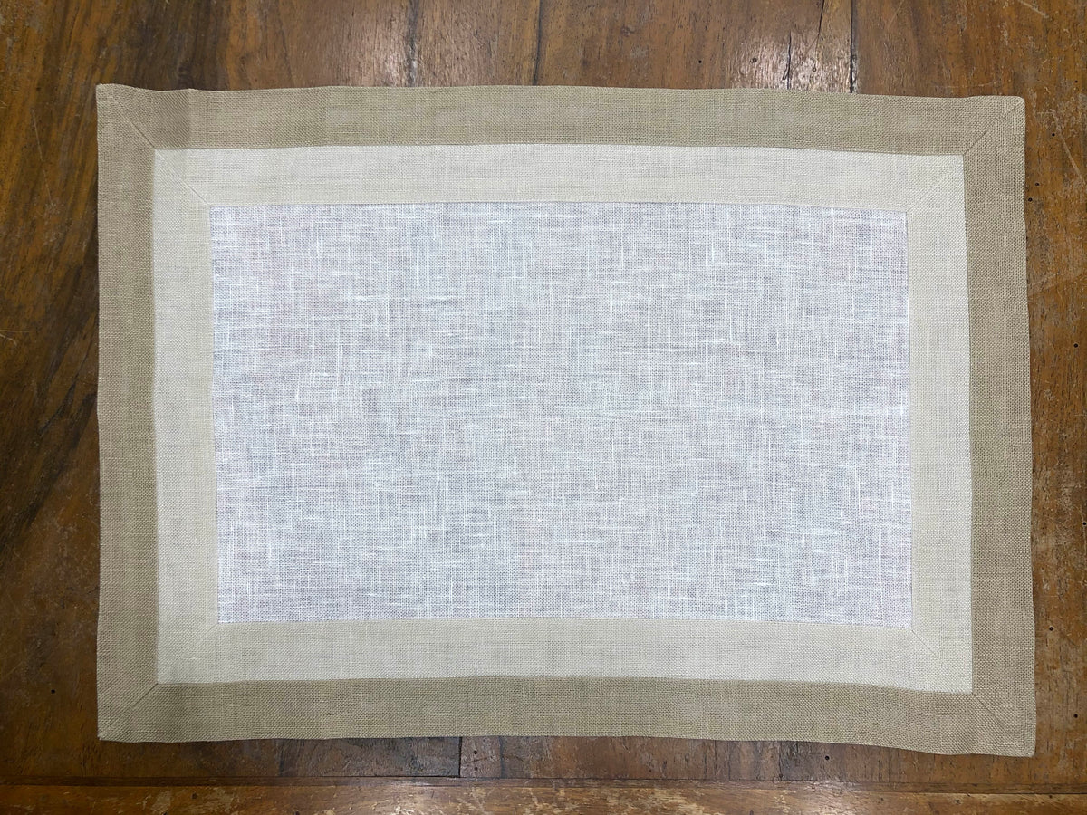 Capri - Set di 2 tovagliette e tovaglioli beige