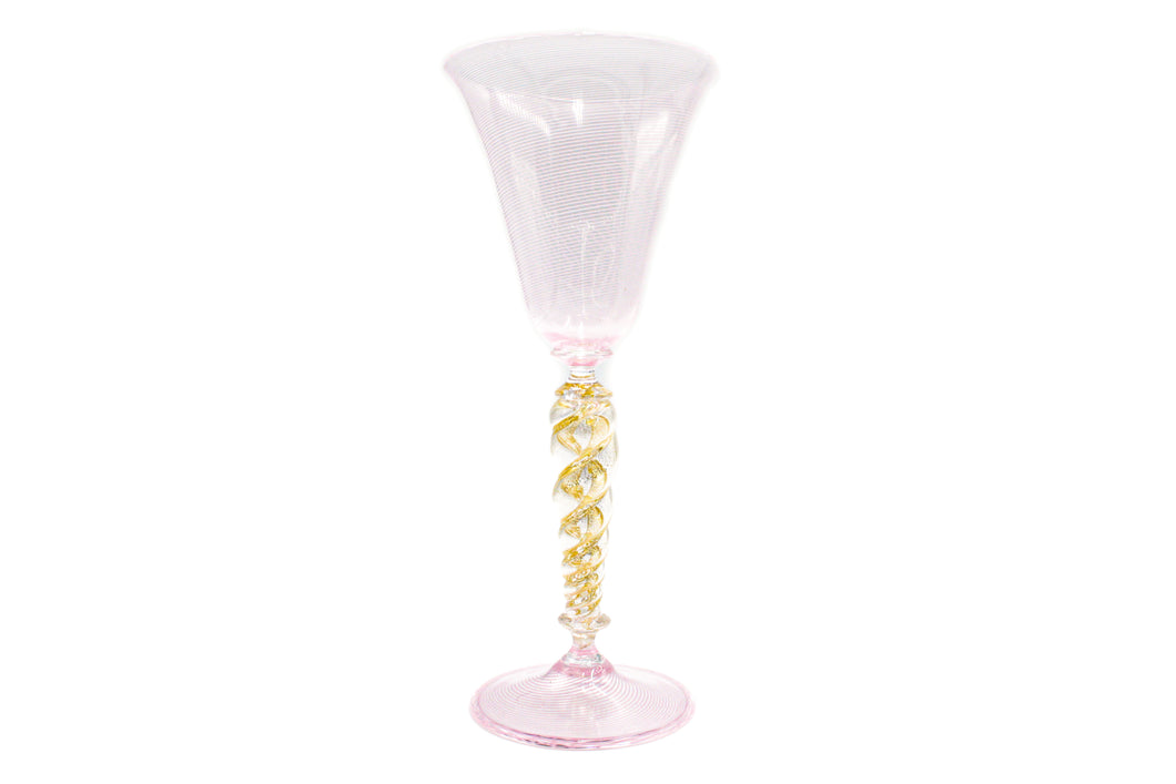 Pink and gold chalice - filigree - nives
