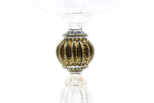 Carica l&#39;immagine nel visualizzatore di Gallery, Calice cristallo - con vendemmia incisa - palla nero e oro - baloon
