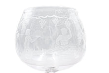 Load image into Gallery viewer, Crystal goblet - with engraved harvest - black and gold ball - baloon
