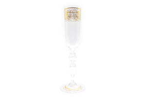 Crystal goblet - decorated with gold