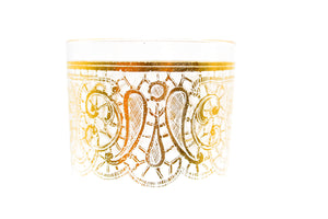 Crystal goblet - decorated with gold