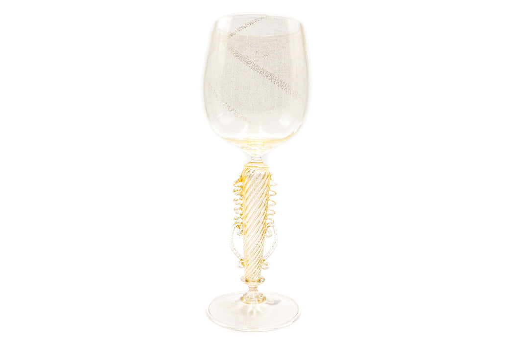 Crystal and gold chalice - closed tulip