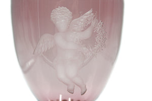 Amethyst chalice - Engraved angel - Veronese