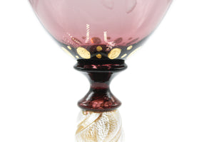 Amethyst chalice - Engraved angel - Veronese