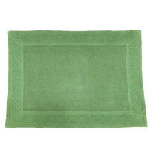 Load image into Gallery viewer, Set-of-2 placemats and napkins Genziana green
