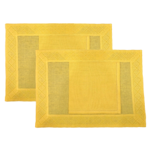 Load image into Gallery viewer, Set-of-2 placemats and napkins Genziana yellow
