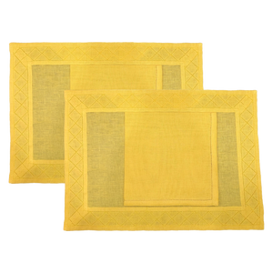 Set-of-2 placemats and napkins Genziana yellow