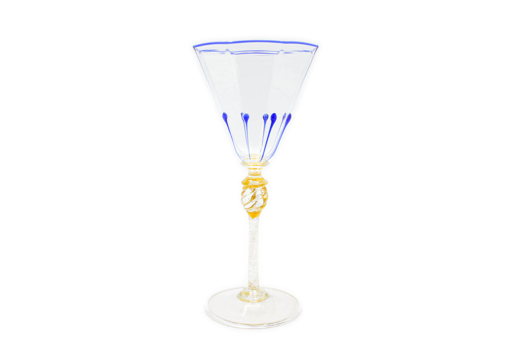 Crystal and blue chalice - Regina Margherita