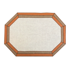 Load image into Gallery viewer, Set-of-2 placemats and napkins Paris 2 rust and brown

