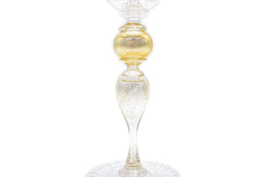 Crystal goblet - white reticello - Veronese