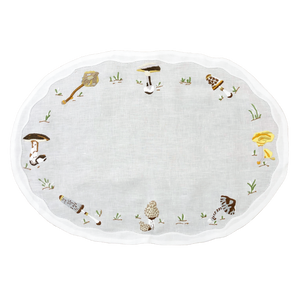 Set-of-6 placemats and napkins - Mushrooms