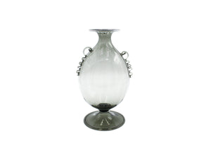 Gray vase with white border - tall