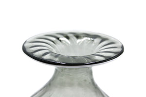 Vaso grigio con bordo bianco - alto