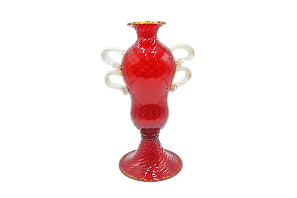 Bottiglia rossa con maniglie