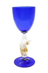 Blue chalice - gold swan - Veronese