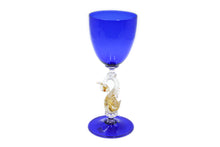 Load image into Gallery viewer, Blue chalice - gold swan - Veronese
