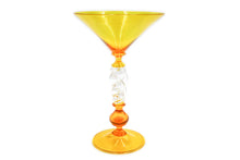Load image into Gallery viewer, Yellow goblet - martini glass
