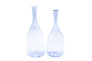 Bottiglia filigrana - azzurro e bianco - 2 altezze