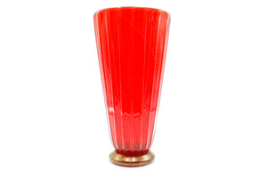 Red and gold vase