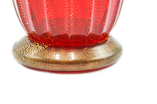 Load image into Gallery viewer, Red and gold vase
