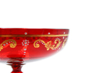 Load image into Gallery viewer, Red goblet - decorated - champagne cup

