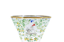 Load image into Gallery viewer, Crystal goblet - decorated - octagonal
