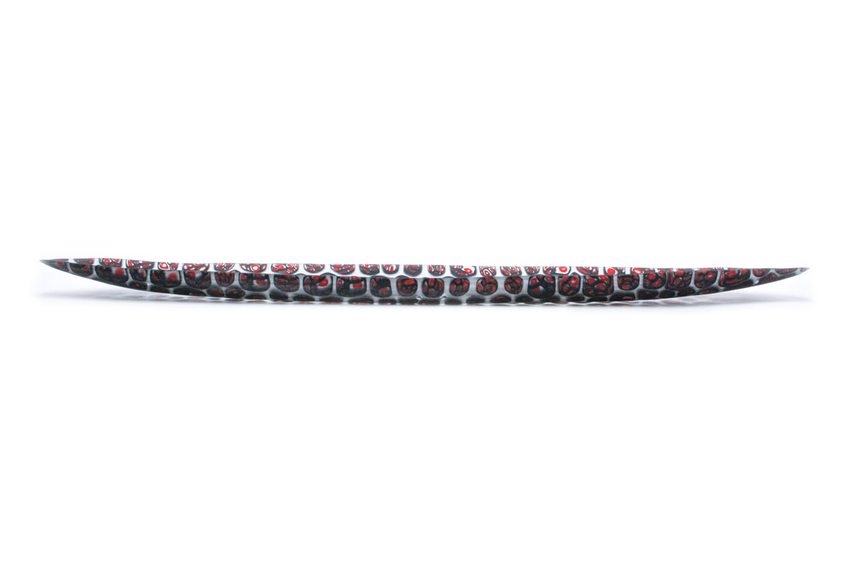 Ciotola murrina ovale nera e rossa