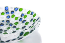 Load image into Gallery viewer, Bowl 18 - white, blue and green
