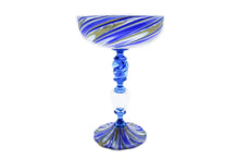 Load image into Gallery viewer, Blue goblet - pinnate - champagne cup
