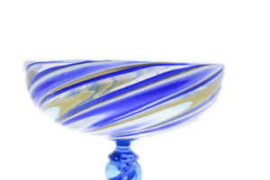 Calice blu - pennato - coppa champagne