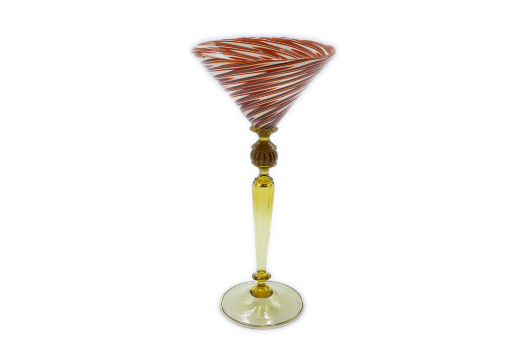 Brown goblet - pinnate - Martini glass