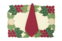 Load image into Gallery viewer, Robbiana red placemat and napkin set
