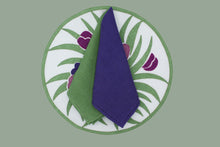 Carica l&#39;immagine nel visualizzatore di Gallery, Set-di-2 tovagliette e tovaglioli - Tulipano - verde/viola/rosa
